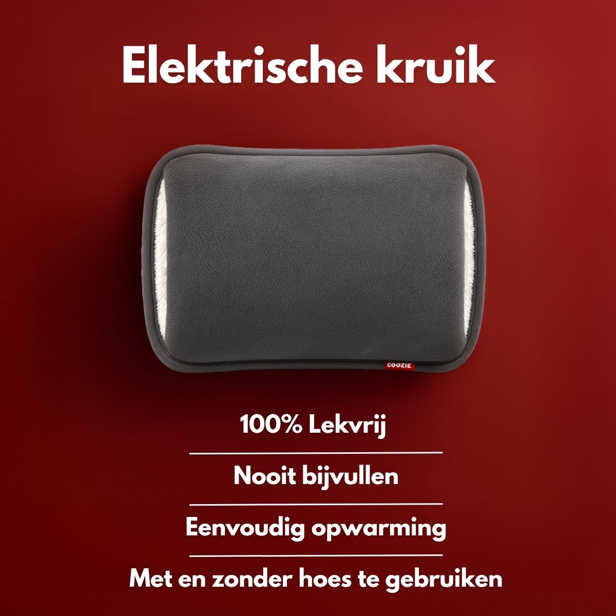 Coozie Elektrische kruik oplaadbaar Antracietgrijs