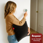 Coozie warmtekussen oplaadbaar 45x45 Zwart Velvet - Draadloos - Elektrisch