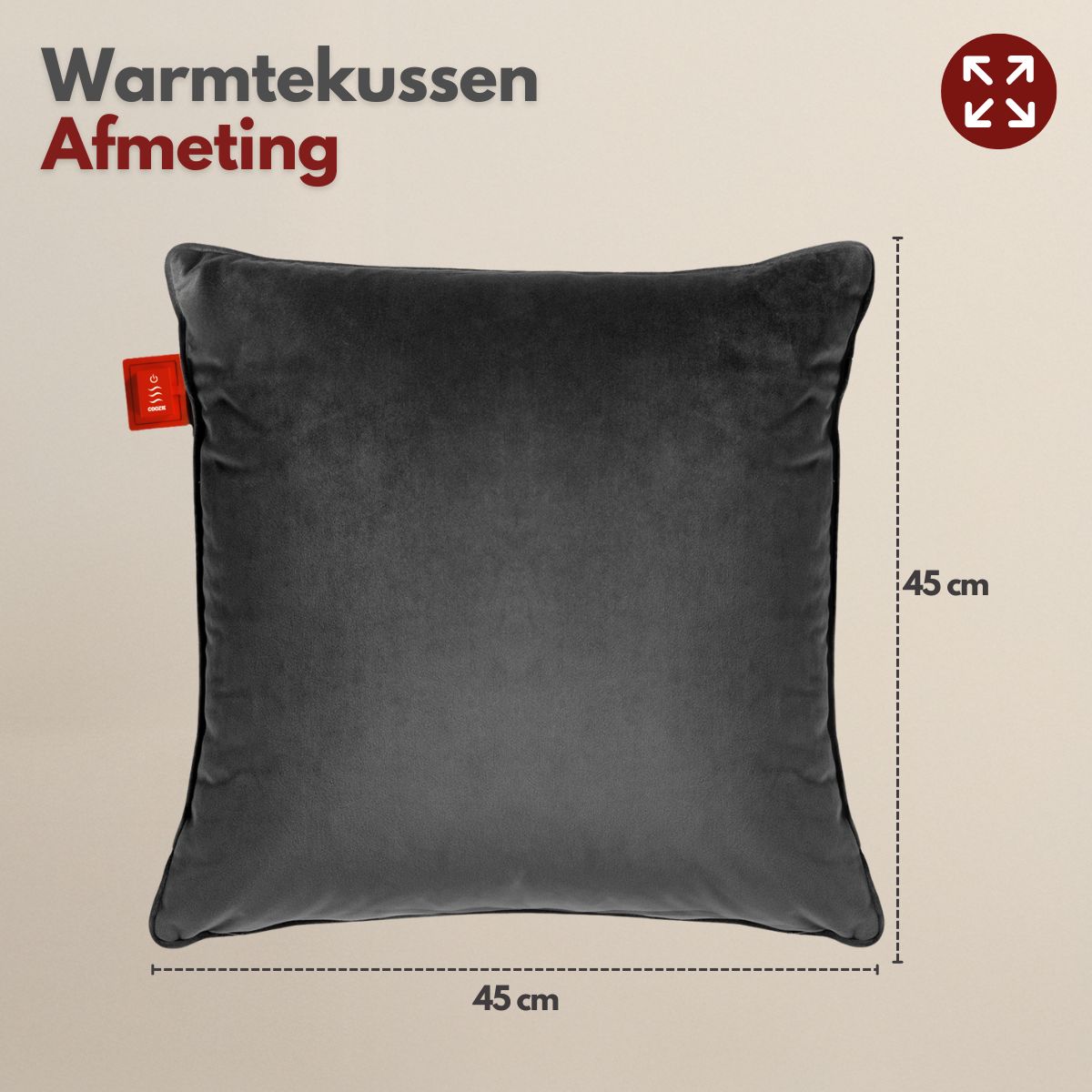 Warmtekussen Antracietgrijs Fluweel