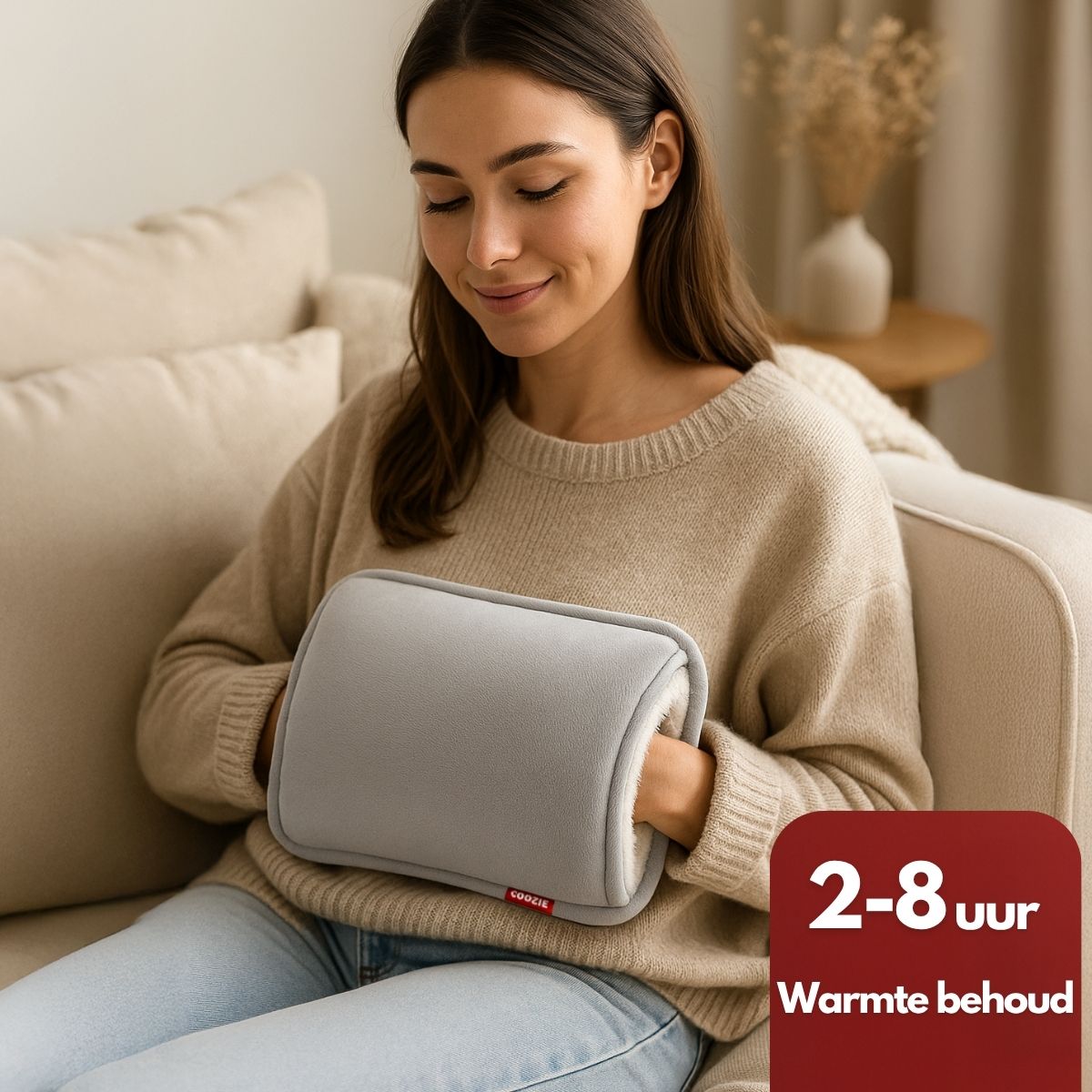 Coozie Elektrische kruik oplaadbaar - Lichtgrijs