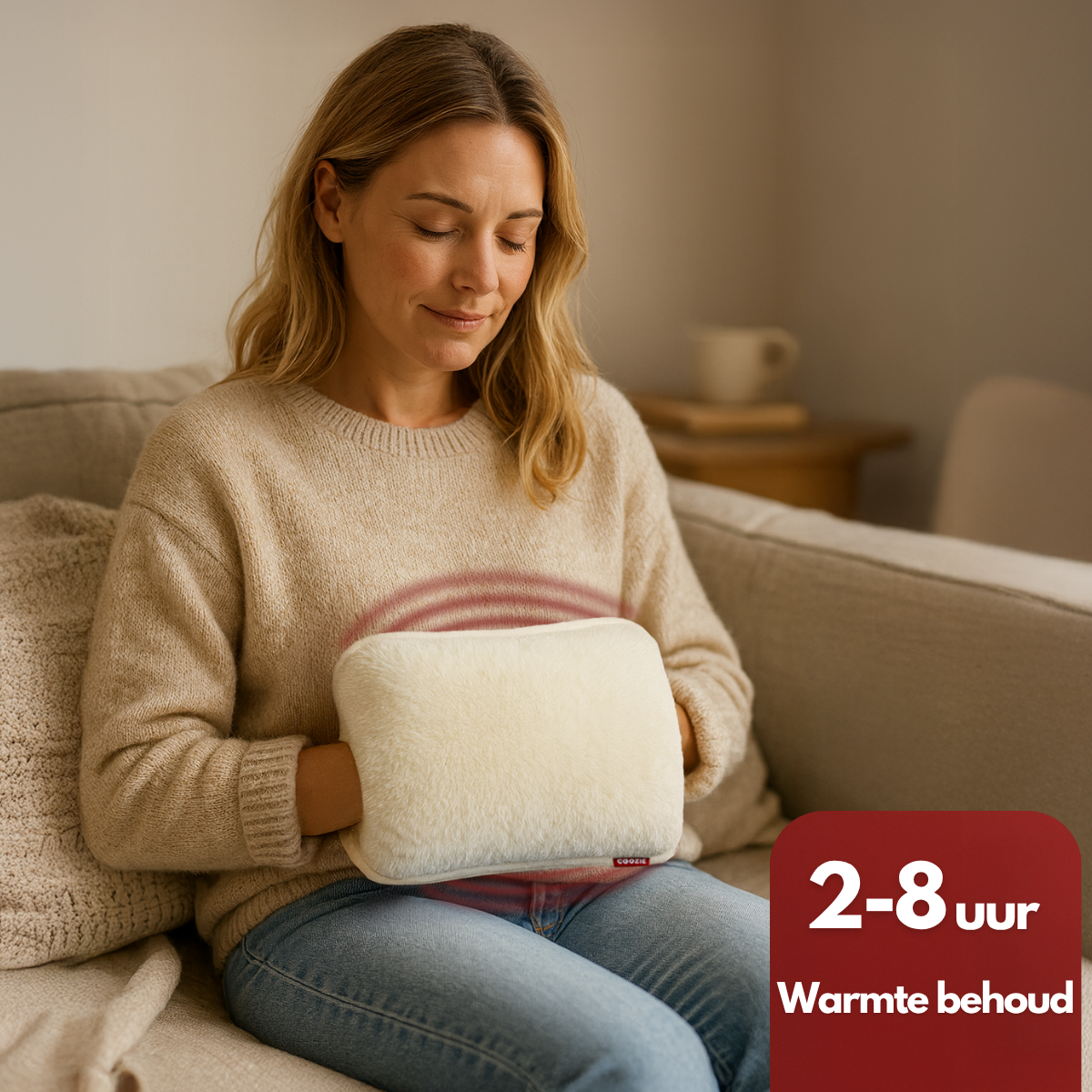 Coozie Elektrische kruik oplaadbaar - Beige