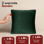 Coozie warmtekussen oplaadbaar 45x45 Groen Velvet - Draadloos - Elektrisch