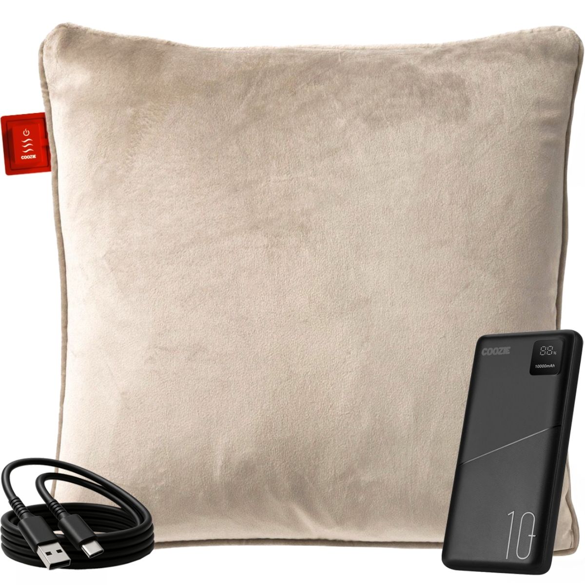 Warmtekussen Beige Fluweel