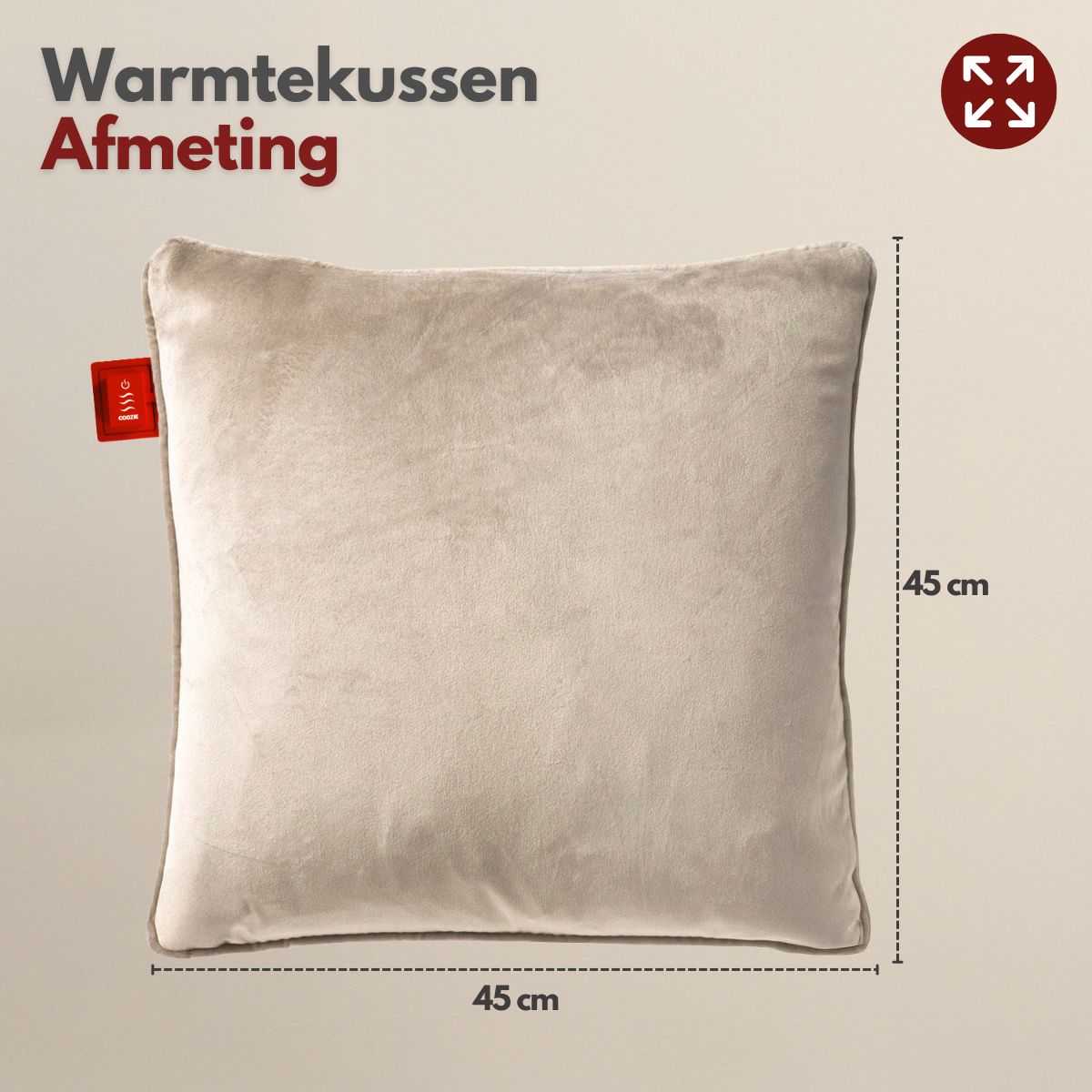 Warmtekussen Beige Fluweel
