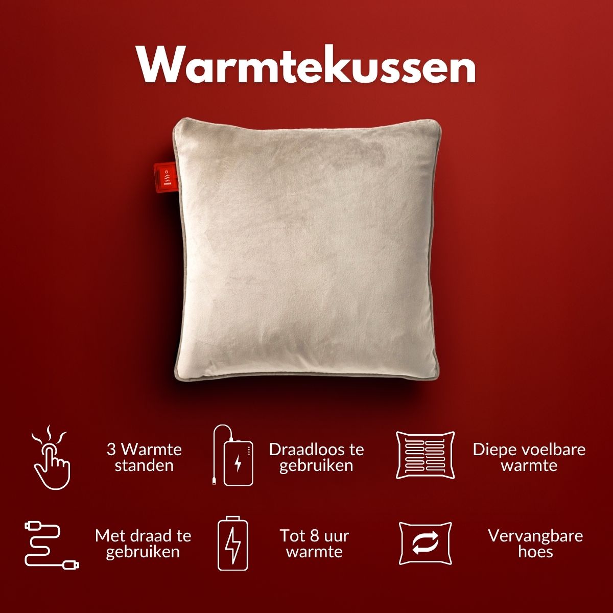Warmtekussen Beige Fluweel