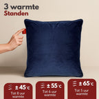 Coozie warmtekussen oplaadbaar 45x45 Donkerblauw Velvet - Draadloos - Elektrisch
