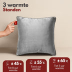 Coozie warmtekussen oplaadbaar 45x45 Grijs Velvet - Draadloos - Elektrisch
