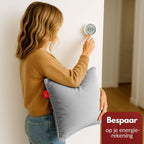 Coozie warmtekussen oplaadbaar 45x45 Grijs Velvet - Draadloos - Elektrisch