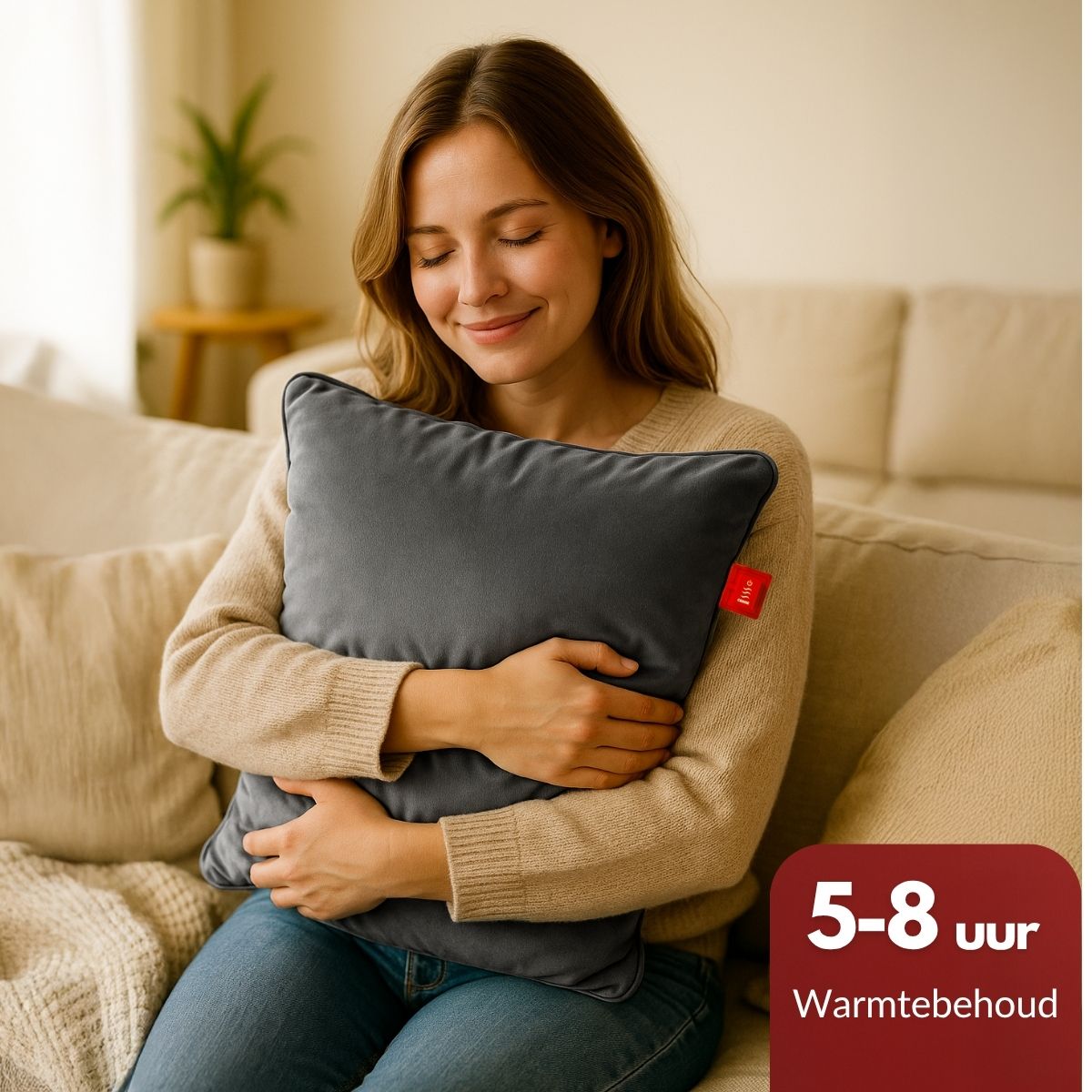 Warmtekussen Antracietgrijs Fluweel