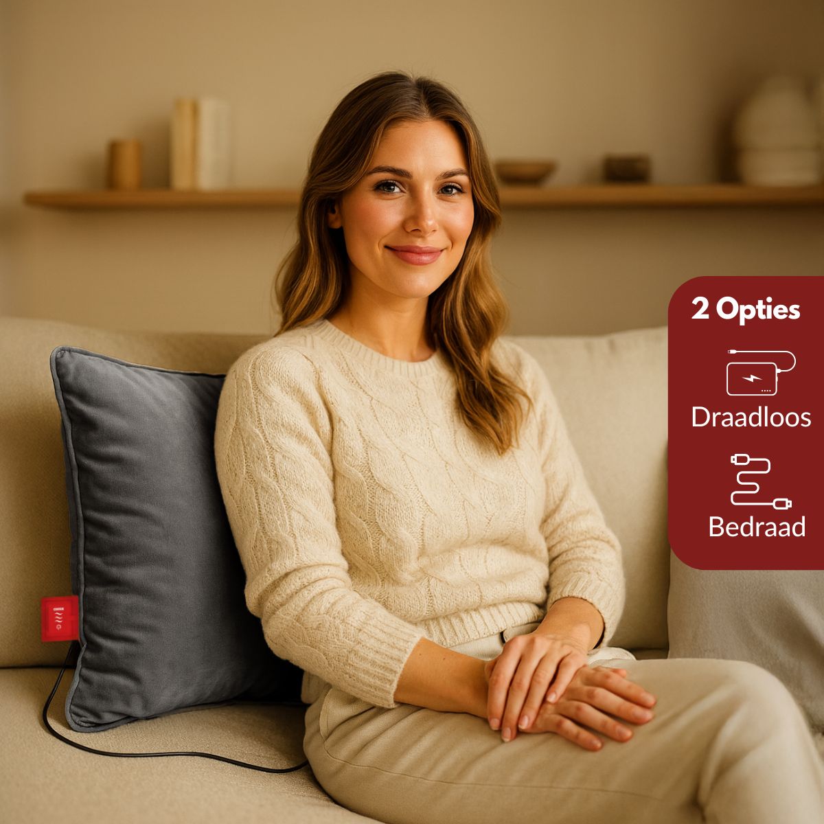 Warmtekussen Antracietgrijs Fluweel